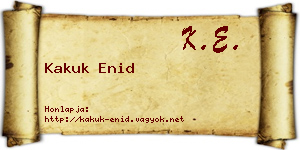 Kakuk Enid névjegykártya